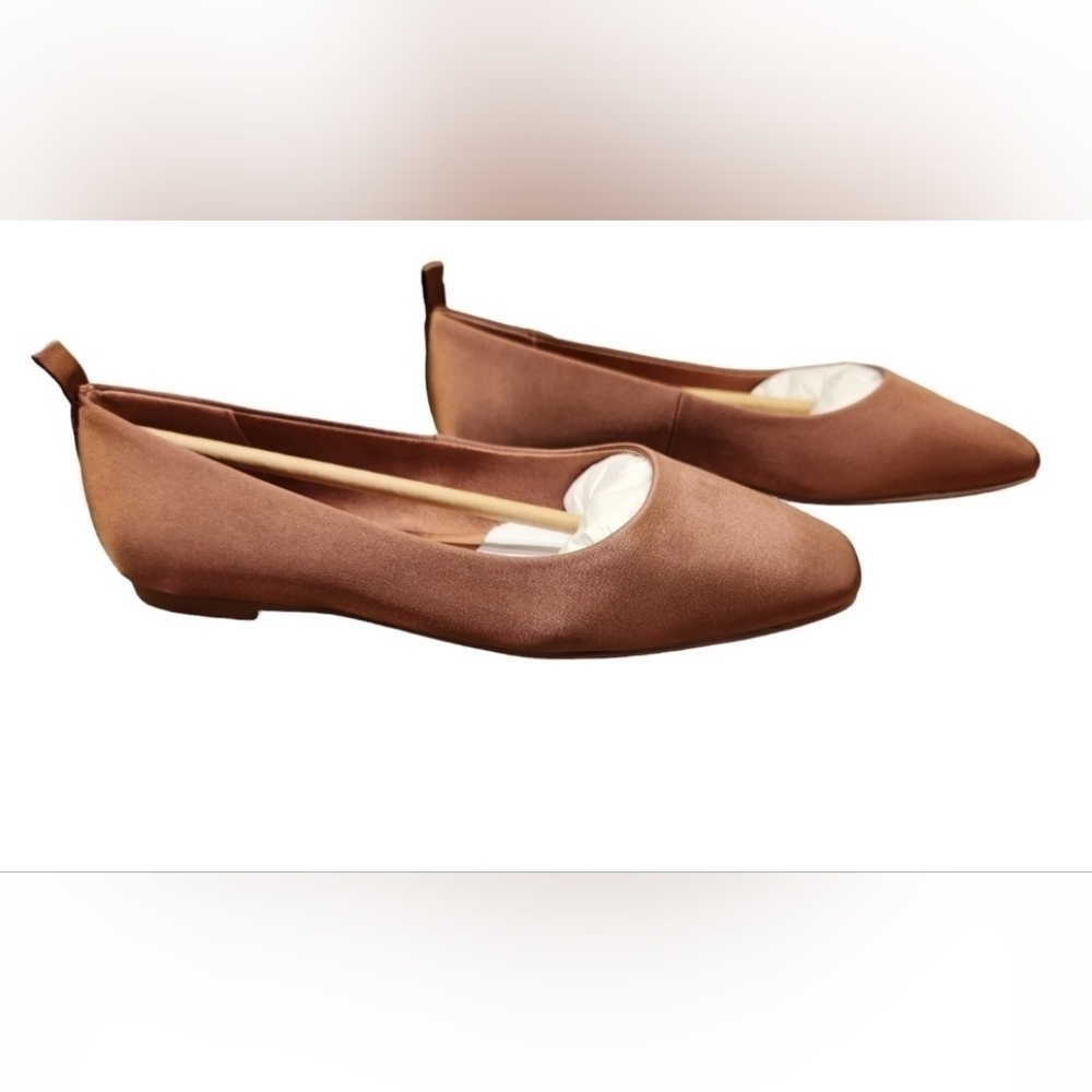 Open Edit Tan Mocha Flats , Size 6, New With Box
